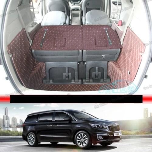 For kia carnival leather car trunk mat cargo liner 2016 2017 2018 2019 2020 grand carnival Sedona accessories carpet