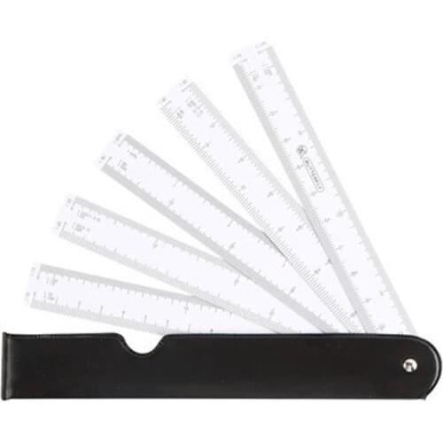 Multifunctional Ruler Butterfly Fan Design Drawing Tool Folding Fan Drawing Scale Various Proportions