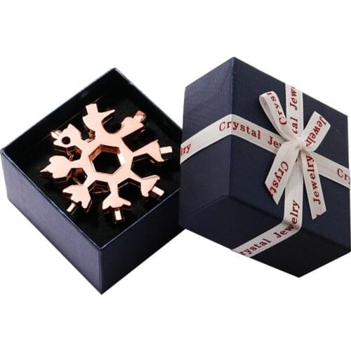 18 In 1 Snowflake Multi Pocket Tool Keychain Spanner Hex Wrench Multifunction Screwdriver Multipurpose Camp Survive Outdoor Hike