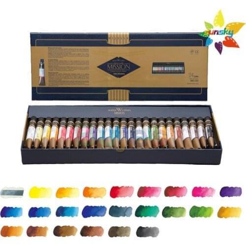 12 17 18 24 36 color OEM korea MIJELLO solid watercolor professtional scholar artist watercolor pigment art set paint supplies