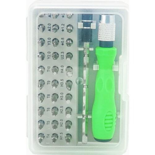 Screwdriver pin combination set multi-function household disassembly tool 32 in one with magnetic CRV batch head