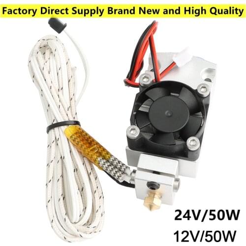 New 3D Printer Parts 2 In 1 Out Hotend Double Color Extruder Full Kit PT100 Hotend 1.75/0.4mm Printing Head With Cooling Fan