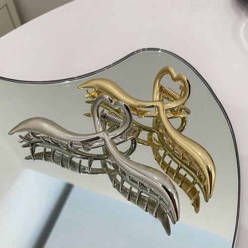 New Trendy Gold Color Metal Hair Claws For Women Hair Holder Tools Clips