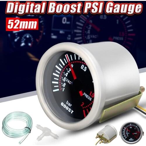 New 2 inch 52mm Universal Car LED Digital Smoke Len 12V 2A Boost Bar Gauge Meter