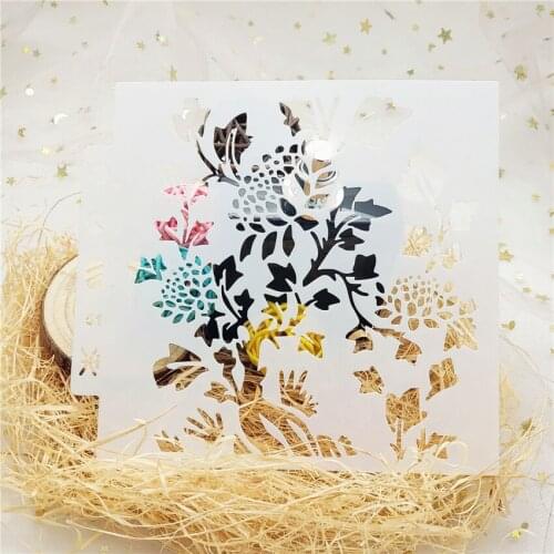 13*14CM Lotus Plastic Mold Shield DIY Cake Scrapbook Stencils Hollow Embellishments Printing Lace Ruler Valentines Day