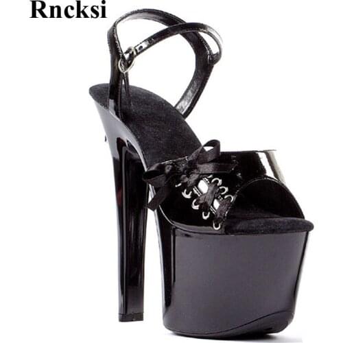 Rncksi Pole Dance Sexy Pole Dance Summer Women High Platform Open Toe Shoes Sweets 17cm High-Heeled Shoes Sandals