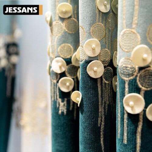 European luxury 2 color stitching elegant decorative curtains for living room high quality villa bedroom curtain High-end custom