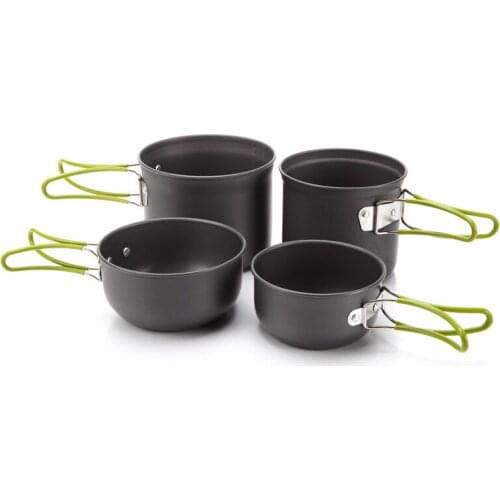 Ultralight Camping Cookware Utensils outdoor tableware set Hiking Picnic Backpacking Camping Tableware Pot Pan 1-2 Persons