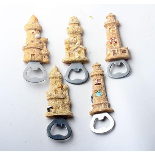 Light tower resin 3d fridge magnetic stick beer bottle opener