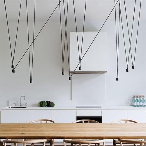 Unique Design Match Line Led Chandelier Art DIY Geometric Ceiling Chandeliers Hanging Lamp for shop office Bar Light Fixtures