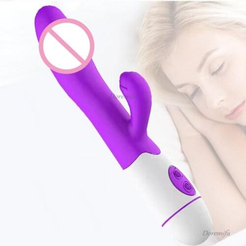 Rabbit Vibrator Sex Toys Silicone Dildo Vibration Toys G-Spot Massager Vagina Couples Female Masturbation Stick Adult Products