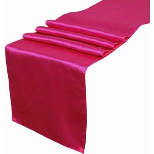 Colorful 12"X108" High Grade Holiday Theme Satin Table Runners Wedding Banquet Centerpieces Table Cloth For Party Supplies