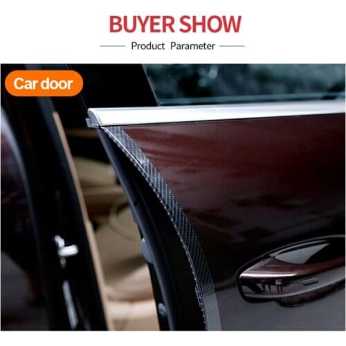 Scratch Door Sill Protector Strip Sill Sticker Body Car Carbon Cover Protector Scuff Strip Door Fiber