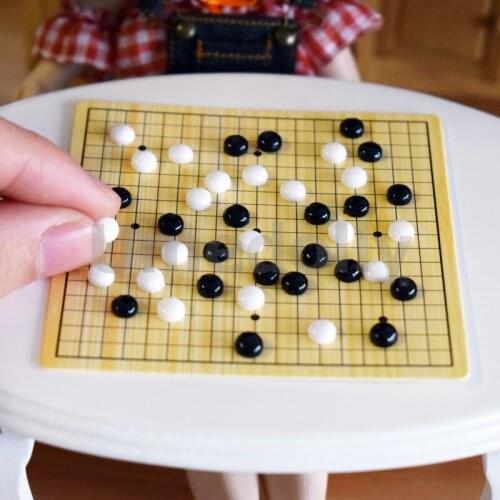 1 Set Cute Mini 1/6 Dollhouse Miniature Go Chess Blyth BJD Barbies Obitsu Doll House Furniture Decoration Accessories Toy