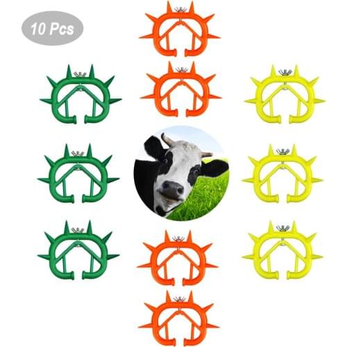 10 pieces of adjustable plastic cow weaning nose ring weaning bone ring agricultural animal tool