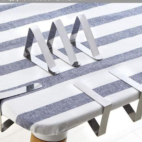 6PCS Stainless Steel Tablecloth Tables Cover Clip Holder Cloth Clamps Picnic Wedding Party Promenade Home Garden Supplies