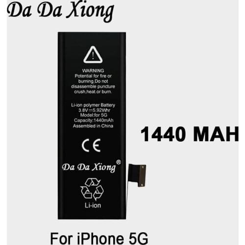 10pcs Original Da Da Xiong Battery For iPhone 5 5G 1440mAh Real Capacity Replacement Batteries