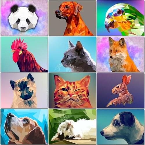 DIY 5D Diamond Painting Animal Panda Dog Cross Stitch Kit Full Diamond Embroidery Mosaic Picture Rhinestone Home Decoration Gift