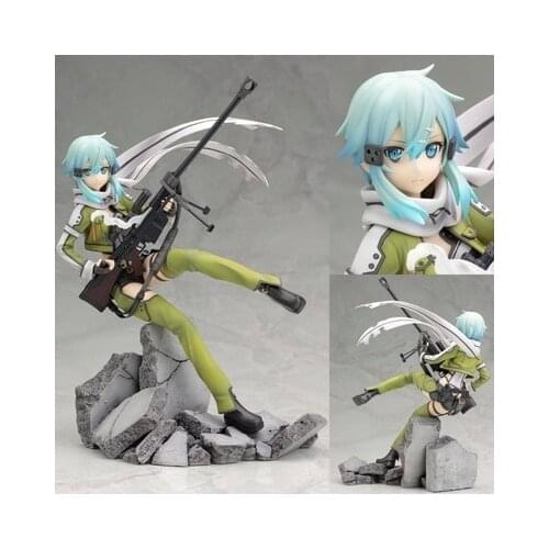 Anime Game Novel Season Two Sword Art Online II GGO Asada Shino Ghost Bullet Boxed Figure Anime sexy girl