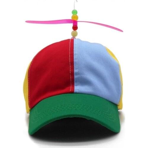 Outdoor Sport Baseball Cap Helicopter Rainbow Sunbonnet Sun Hat with Propeller Adjustable Men Women Caps Fashion Hip Hop Hat