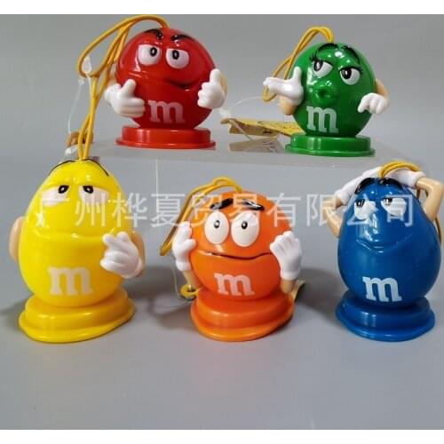 Web Celebrity Hot Style Key Chains Cute M Bean figure model Cartoon Children 's Surprise Birthday Gift Accessories Face pendent