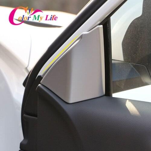 Color My Life 2Pcs Car Front Window Triangle Cover A Column Door Circle Trim for Renault Koleos MK II 2 2017 - 2020 Accessories