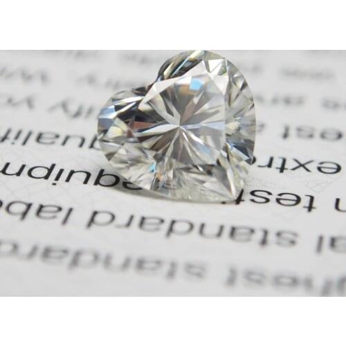 10*10MM Heart Shape Gemstone Color Play or Fire Lab Created Loose Diamond Clear Bright VVS Moissanite for Ring Making