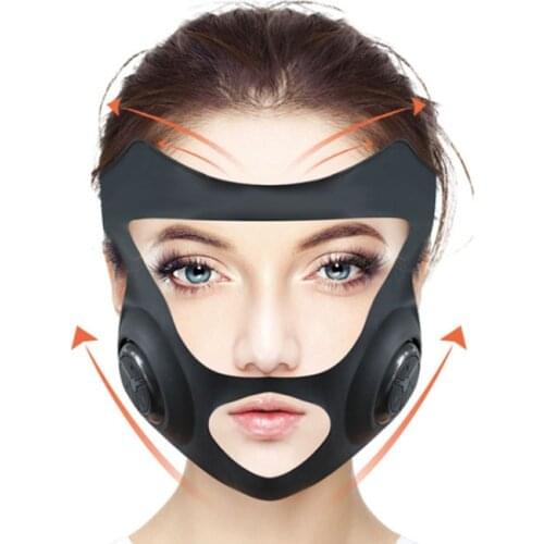 Electric V-shaped Thin Face Slimming Cheek Massager Facial Lifting V-Line Lift Up Bandage EMS Therapy Device Beauty Machine