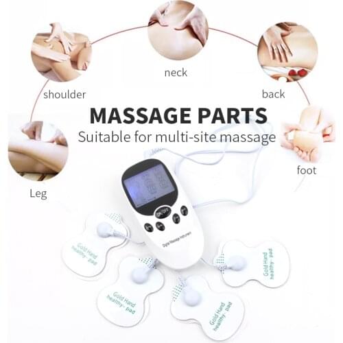 Tens Unit Electronic Low Frequency Therapy Body Neck Pulse Dual Channel Meridian Machine Neck Massager Muscle Stimulator