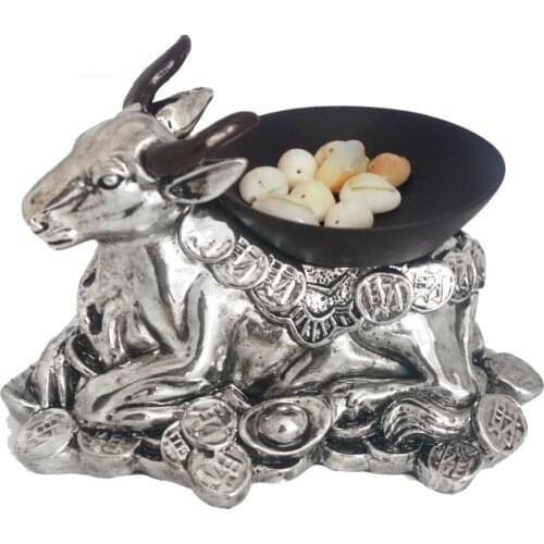 Feng Shui Wishfufilling Cow with Money Cowrie Shells W1634