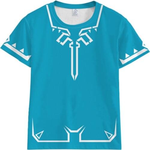 The Legend of Zelda Link Cosplay t-shirt Breath of the Wild T shirt Princess Zelda Costumes Adult Summer Tops