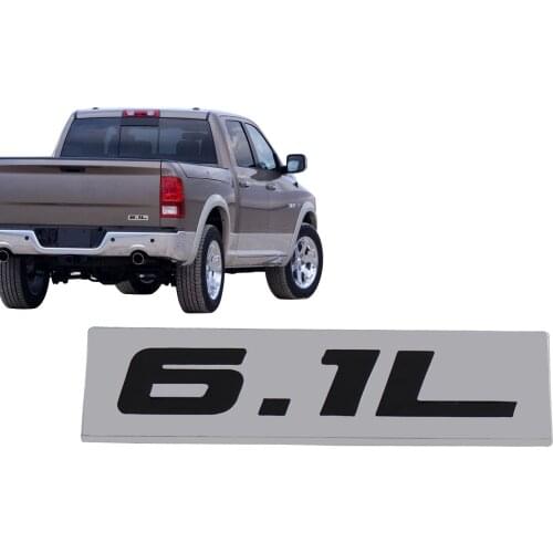Chrome Black 6.1L 6.1 L for Engine Fender Trunk Lid Emblem Decal Badge Sticker