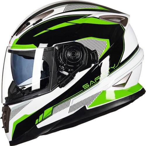 Cool Motorcycle Helmet Double Lens Fashion Design Full Face Racing Helmets Winter Moto Protection Riding Helmet with Inner Lens