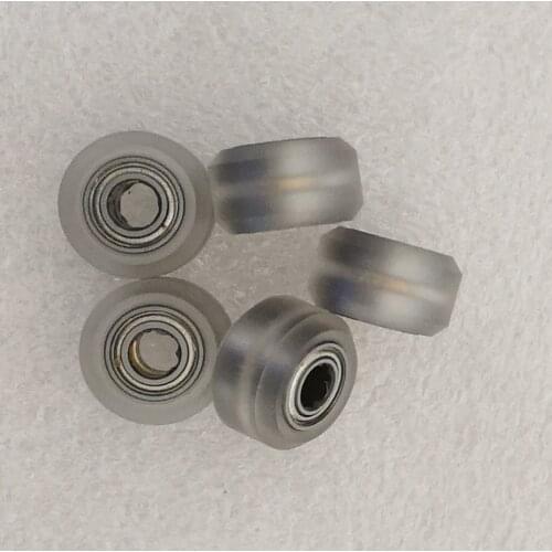 5pcs Openbuilds White Delrin Mini V Wheels Kit V-Slot Linear Extrusion Wheels plastic Idler Pulley F/ guide rail 3D Printer CNC