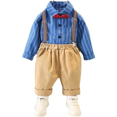 New Spring Autumn Baby Boys Clothes Suit Fashion Children Shirt Overalls 2Pcs/Sets Toddler Cotton Casual Costume Kids Tracksuits