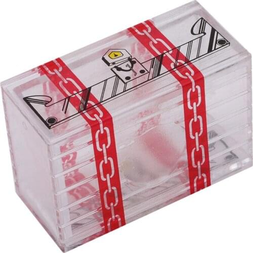 Transparent Magic Box Close-up Stage Magic Tricks Toys For Children Unable To Open Treasure Box Classic Toys