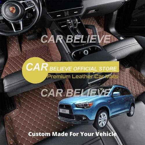 High quality Leather Car Floor mats For Mitsubishi ASX 2013 2014 2015 2016 2017 2018 2019 Carpets Rugs Pads Accessories