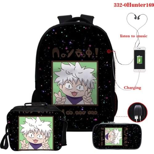 Fashion Large Capacity Simple Oxford Cloth HUNTERxHUNTER Student Backpack Bags for Teenager Sac Femme Backpack Women Mochila Bag