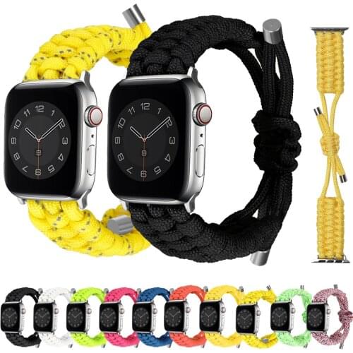 Nylon Watch Strap for Apple Watch 6 Band 44mm 38mm Iwatch 5 40mm 42mm Braided Band for Apple Watch Series 3 4 SE Woven Bracelet