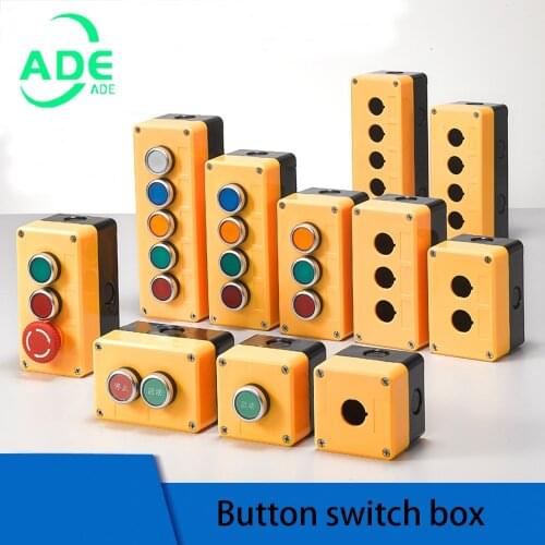 NEW Button switch control box plastic hand-held self starting button waterproof box electrical industrial emergency stop switch