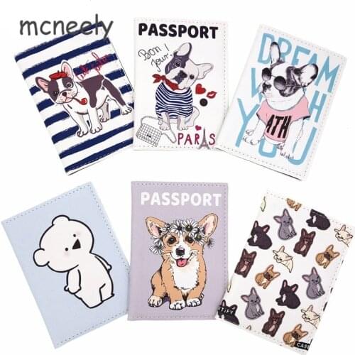 2021 Dog patterns passport holders WOMEN AND MEN travel passport cover leather Brand Design drop shipping