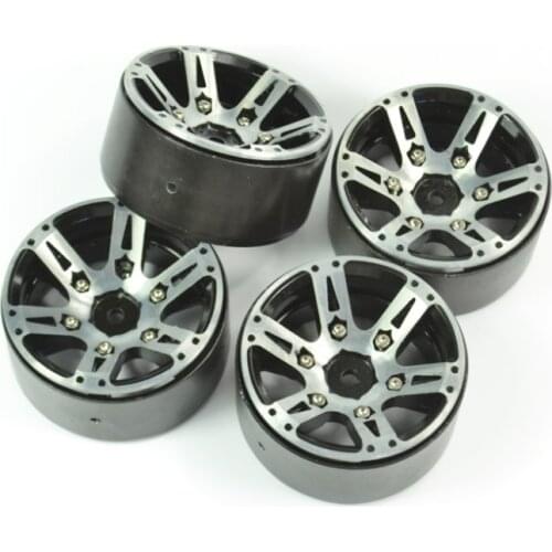 4PCS 1:10 Rock Crawler Alloy Metal Wheel Rim 1.9 Inch BEADLOCK for 1/10 Axial SCX10 90046 TAMIYA CC01 RC4WD D90 D110 RC part