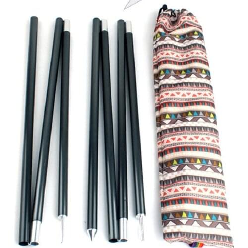 2Pcs 2M Outdoor Camping Tent Poles Kit Aluminium Alloy Tent Rod Tent Support Rod Pole Bar Tent Accessories