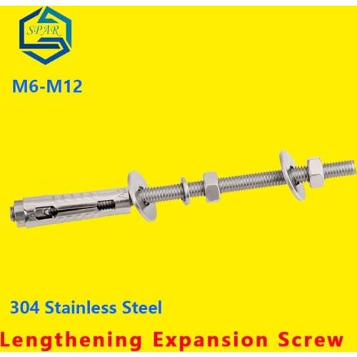 Expansion Bolts Lengthened Expansion Screw Lengthened Ceiling Expansion Bolt Air-drying Rack Explosion Screw 304 Stainless Steel