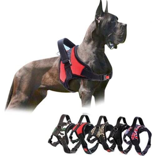 Adjustable dog harness and leash set Reflective Safety Training Vest for Small Medium Large Dog Collar Harness Vest Pet Supplies