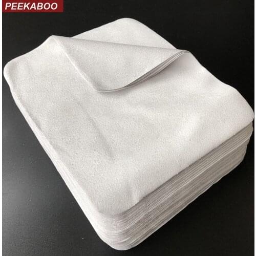 Peekaboo 100PCS 175mm*145mm Gray screen wipes cleaning microfiber Suede high quality sunglass cleaning cloth logo custom
