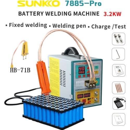 SUNKKO 788S-PRO 18650 battery spot welding machine 3.2KW High Power spot welder with 71B Spot Welding Pen SUNKKO 788S