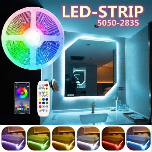 LED Strip Lights Bluetooth RGB 5050 2835 Waterproof Lamp Flexible Tape Diode luces led Neon 5M 10M DC12V For Festival Party