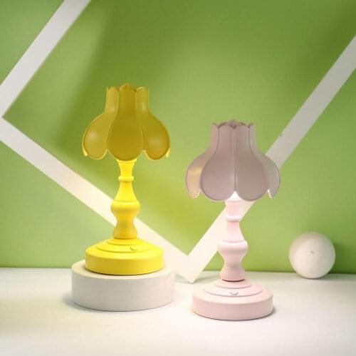 Lotus Shape LED Light Eye-protection Table Night Light USB Mini Retro Desktop Lamp Nostalgic Bed Side Study Led Bulbs Home Decor