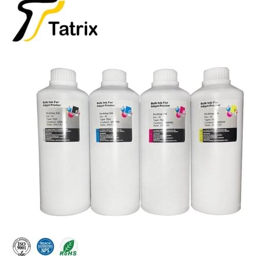 Tatrix 1L Universal Bulk Dye Bottle Color Refill Inkjet Ink for all the brands , for HP Epson Canon Brother CISS